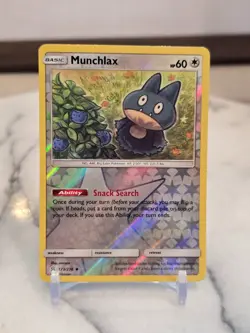 Pokemon TCG Munchlax 173/236 Sm-Unified Minds Reverse Holo LP - Image 1