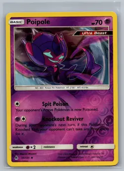 Poipole 55/131 UC Forbidden Light Pokemon Reverse Holo NM/M - Image 1