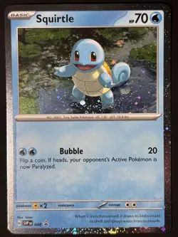 Fart Swirl 🌀 Pokemon Squirtle Cosmo Holo 048 Black Star Promo 151 Promo Rare NM - Image 1