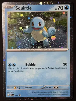Fart Swirl 🌀 Pokemon Squirtle Cosmo Holo 048 Black Star Promo 151 Promo Rare NM - Image 2