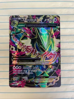 Pokemon TCG: M Rayquaza EX (105 Full Art) Ultra Rare -Roaring Skies (LP/MP) - Image 1