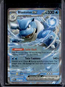 2023 Pokemon SV 151 JP Blastoise ex Double Rare #009/165 - Image 1