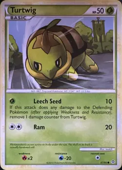 Turtwig 67/95 Common HGSS Unleashed Pokemon Lightly Played - Image 1