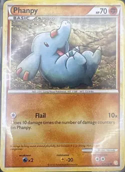 Phanpy 77/123 Common HeartGold & SoulSilver Pokemon Lightly Played - Image 1