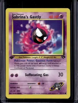 2000 Pokemon Gym Challenge 1st Edition Sabrina's Gastly #97/132 - Image 1
