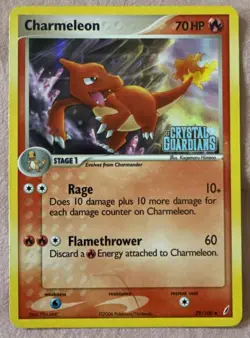 Charmeleon Crystal Guardians #29/100 Stamped Holo Pokemon - Image 1