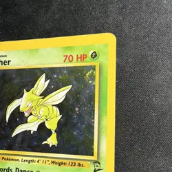 Pokemon Scyther SWIRL Holo Rare 70HP Jungle 17/130 English 1999 Unlimited - Image 2