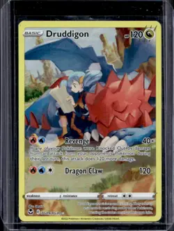 2022 Pokemon SWSH Silver Tempest Druddigon Trainer Gallery Holo #TG09/TG30 - Image 1