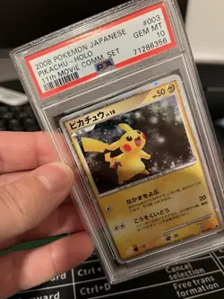 Pikachu Pokemon 2008 Holo 11th Movie File Promo Japanese 003/009 PSA 10 - Image 3