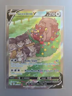 Greedent V 257/264 Fusion Strike NM Pokemon FULL ART - Image 1