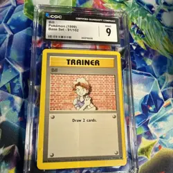 Pokemon Bill Base Set Shadowless 1st Edition Trainer PSA 9 91/102 1999 English - Image 3