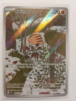 SWINUB 165/159 ILLUSTRATION RARE JOURNEY TOGETHER POKEMON HOLO NM - Image 2