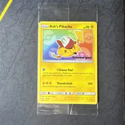 Sealed Ash's Pikachu SM108 Black Star Promo Sun & Moon Pokemon - Image 1