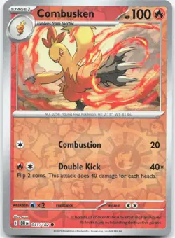 Combusken 041/182 Common Destined Rivals Pokemon Reverse Holo Near Mint - Image 1