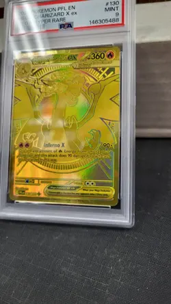 2025 MEGA CHARIZARD X EX HYPER RARE GOLD PHANTASMAL FLAMES POKEMON PSA 9 #130 - Image 3