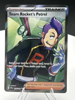 TEAM ROCKET'S PETREL 226/182 Pokemon Destined Rivals Ultra Rare Full Art Holo - Image 3