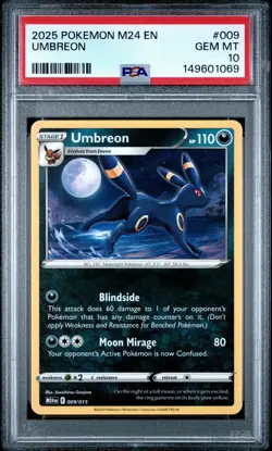 2025 POKEMON M24 EN-MCDONALD'S COLLECTION #009 UMBREON PSA 10 GEM MINT - Image 1