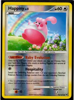 Happiny 76/127 C Platinum Pokemon Reverse Holo LP - Image 1