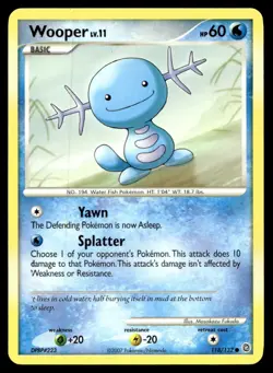 Secret Wonders Wooper Common 118/132 2007 Pokemon TCG - Image 1