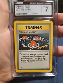 Pokemon Center 085/102 Base Set Regular CGC Graded 7 - Image 1