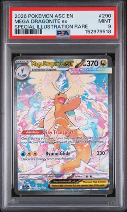 2026 POKEMON ASC EN-ASCENDED HEROES #290 MEGA DRAGONITE EX PSA 9 - Image 1