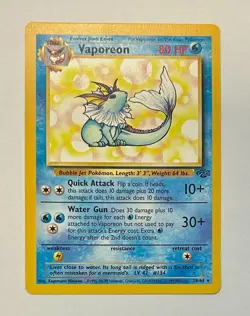 Pokemon Vaporeon 28/64 Rare Unlimited Jungle NM Pokemon TCG FREE SHIPPING! - Image 1