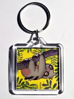 Holo Slaking & Slakoth Pokemon Hoenn Evolution Double-Sided Acrylic Keychain - Image 2