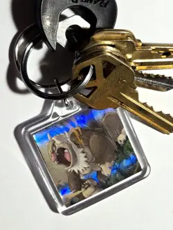 Holo Slaking & Slakoth Pokemon Hoenn Evolution Double-Sided Acrylic Keychain - Image 3