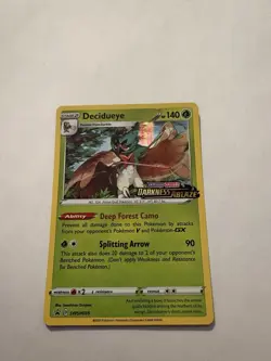 Decidueye SWSH035 Pokemon TCG Sword & Shield Darkness Ablaze Prerelease Promo NM - Image 1
