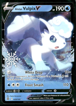 Alolan Vulpix V - 033/195 Holiday Calendar Pokemon TCG Ultra Rare - Image 1
