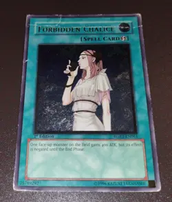Yu-Gi-Oh! Forbidden Chalice -RGBT-EN061- Ultimate Rare - 1st Edition - Damaged! - Image 2