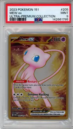 PSA 9 MEW ex Pokemon 151 Ultra Premium Collection Metal Holo #205 - Image 1