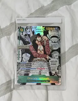 One Piece Dracule Mihawk OP14-119 Manga Alternate Art NM The Azure Sea’s Seven - Image 1