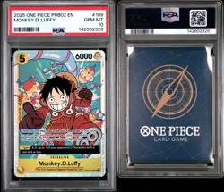 2025 ONE PIECE PRB02-PREMIUM BOOSTER VOL.2 #109 MONKEY D. LUFFY PSA 10 - Image 3