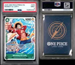 2025 ONE PIECE PRB02 #005 MONKEY D. LUFFY PSA 9 - Image 3