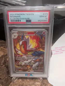 2024 Infernape Illustration Rare Pokemon TCG Card 173 Twilight Masquerade PSA 10 - Image 1