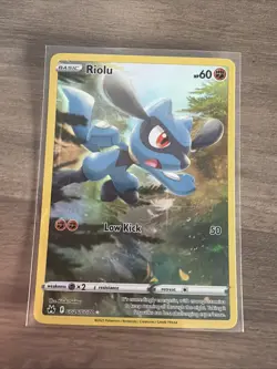 Pokemon TCG Riolu Crown Zenith Galarian Gallery Full Art Holo Card GG26/GG70 - Image 1
