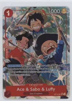 2025 One Piece Card Game: Carrying on His Will OP13 English Ace Sabo Luffy - Image 1