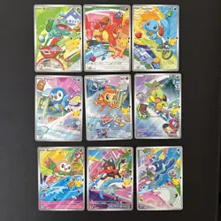 Pokemon 2026 First Partner Illustration Collection Series 1 Promo Set (9 Cards) - Image 1
