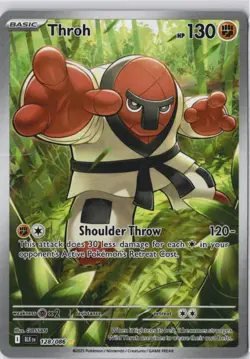 Throh 128/086 Illustration Rare BLK Black Bolt NM Pokemon Card - Image 1