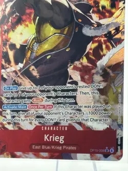One Piece Krieg OP15-008 SR Rush Character Regular 9000 Power Card - Image 4