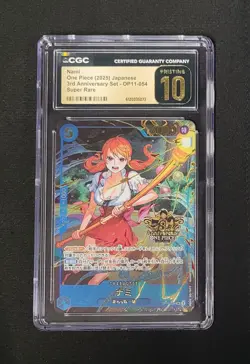 ONE PIECE Card Game NAMI OP11-054 3rd ANNIVERSARY 2025 Japanese CGC PRISTINE 10 - Image 2