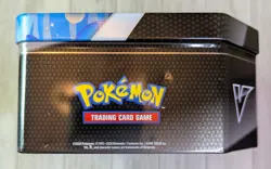 Pokemon Tin Box with Assorted Reverse-Holo And Non-Holo Cards - Image 3
