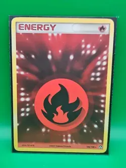 Fire Energy 104/108 Power Keepers Holo Rare Vintage Pokemon Card - Image 1