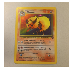 Pokemon Flareon Jungle 3/64 Holo Rare Unlimited English 70 HP TCG Card - Image 1