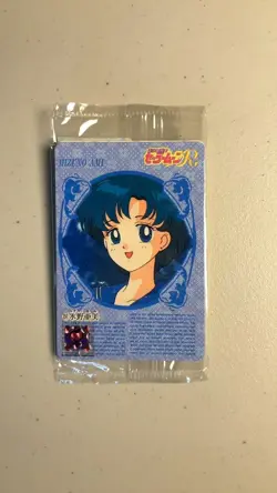 One Sealed Vintage Pack x7 Cards 1993 - 1995 Sailor Moon Carddass Bandai - 143 - Image 1