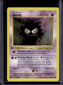1999 Pokemon 1st Edition Gastly #50/102 - Image 1
