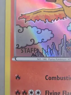 Pokemon Tcg Moltres Fates Colide Prerelease Staff Stamp Xy127 Holo Excellent... - Image 3
