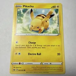 Pokemon TCG Pikachu Sword & Shield Base Set 065/202 Regular Common - Image 1