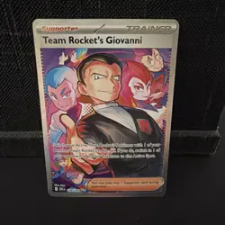 Pokemon TCG Team Rocket's Giovanni Trainer Full Art Foil Rare SV10 238/182 SIR - Image 1